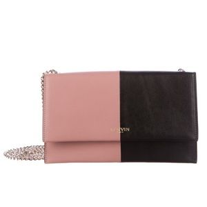 Bicolor Lanvin Sugar Wallet on Chain Pink & Black
